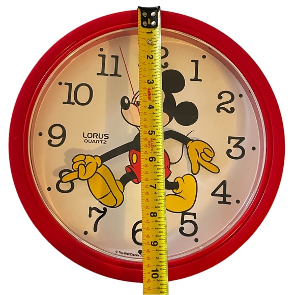 Vintage Mickey Mouse Lorus Quartz Wall Clock Japan The Walt Disney Company Works - Picture 9 of 10